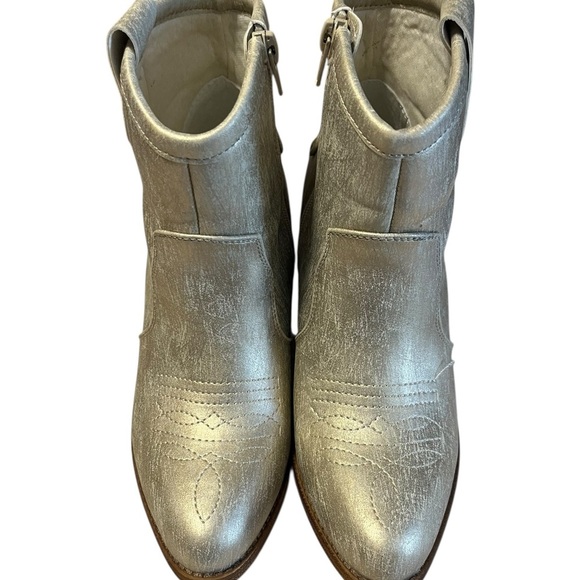 Dirty Laundry Gold Western Style Heeled Booties Size 7 1/2 - Picture 2 of 5